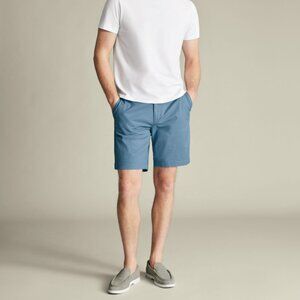 Charles Tyrwhitt Cotton Shorts - Ocean Blue - Size 30